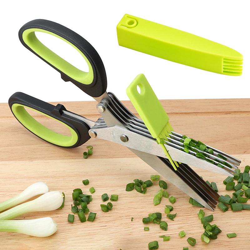 Kitchen Appliances Green - مقص متعدد الطبقات من الفولاذ المقاوم