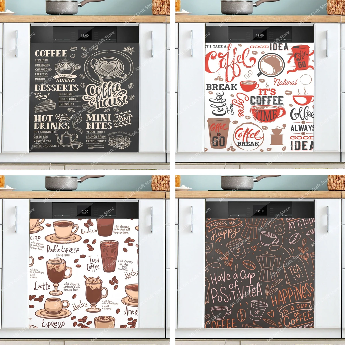 Kitchen Appliances Pictures - الرجعية القهوة المواضيع مقهى تصميم غسالة