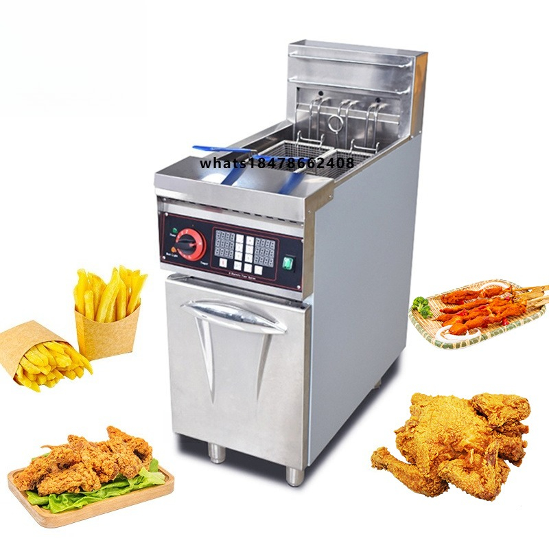 Deep Fryer Stainless - مقلاة كهربائية مزدوجة الخزان من شيفماكس