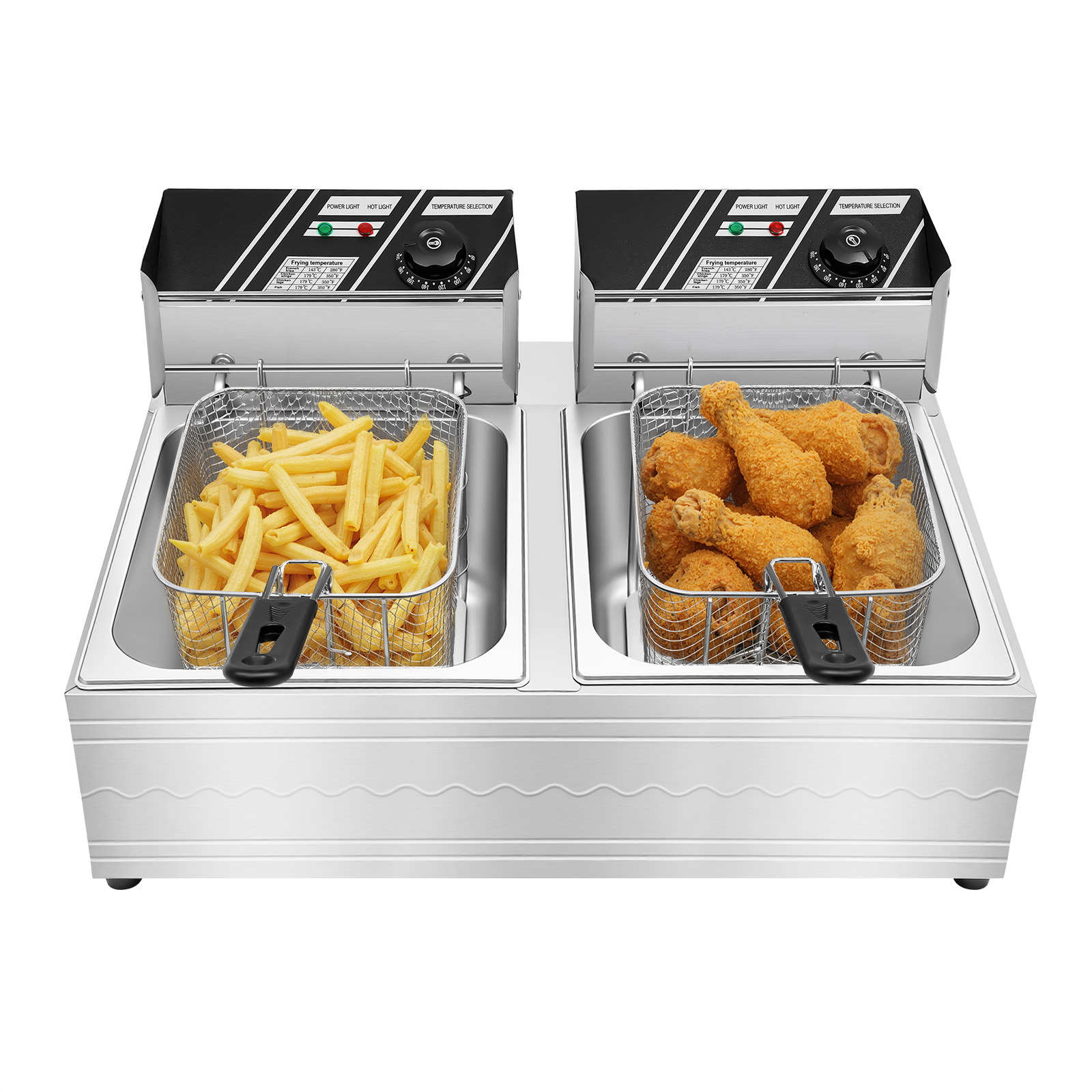 مقلاة كهربائية مزدوجة الخزان،  - مراجعة Deep Fryer Stainless وسعره
