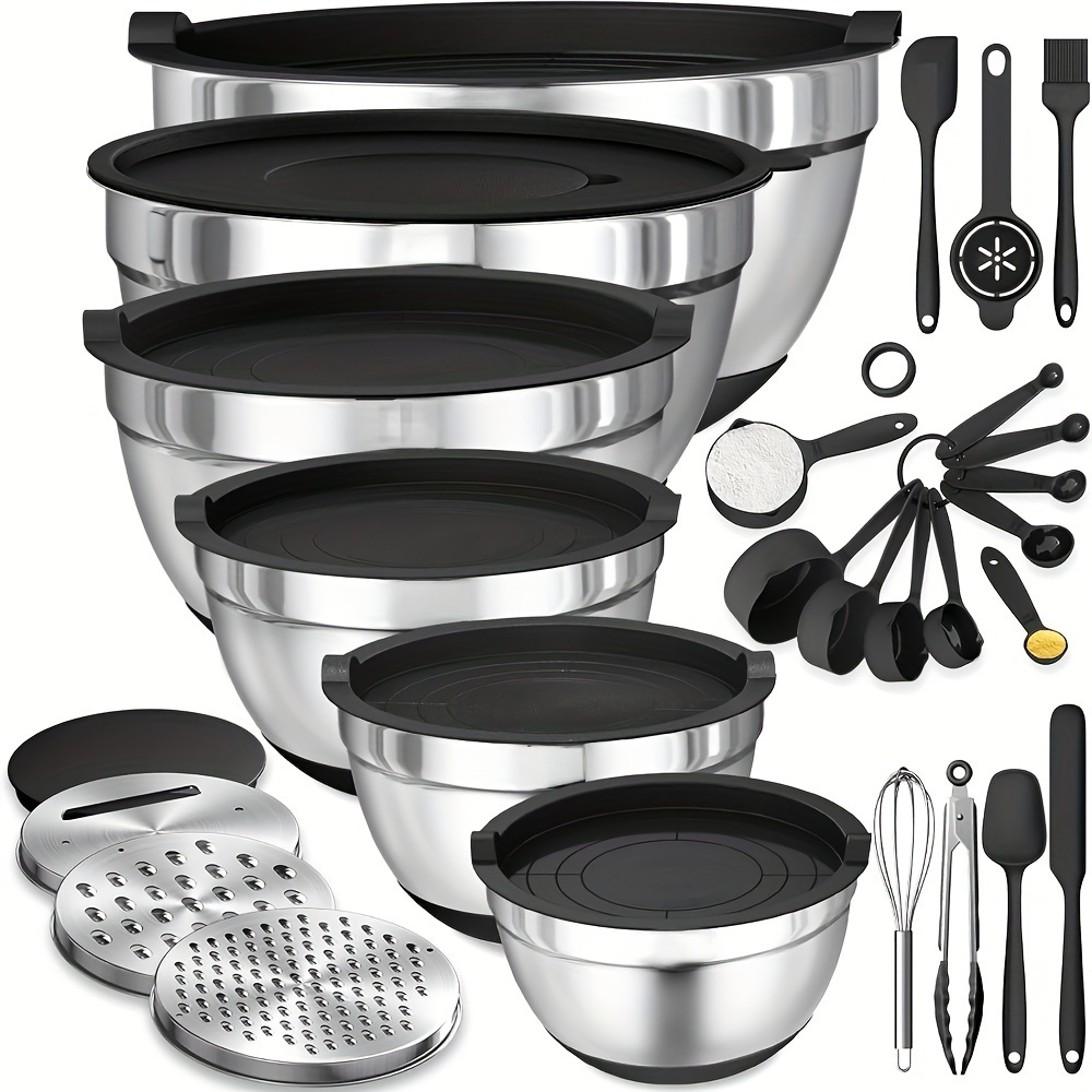 17 قطعة، مجموعة أوعية خلط من ا - مراجعة Stand Mixer Bowl وسعره