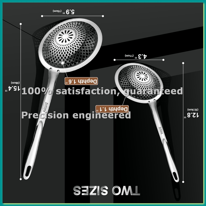 ملعقة مصفاة، ملاعق تصفية من ال - مراجعة Deep Fryer Stainless وسعره