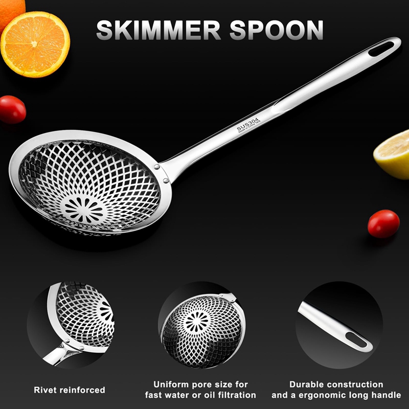 ملعقة مصفاة، ملاعق تصفية من ال - مراجعة Deep Fryer Stainless وسعره