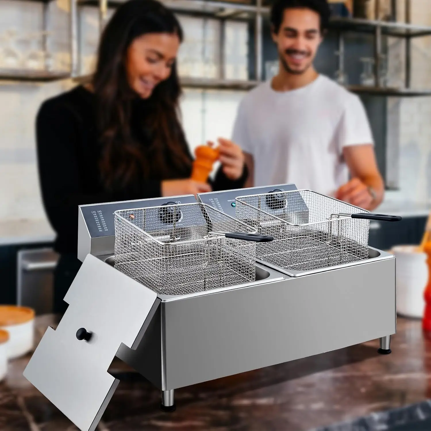 قلاية كهربائية تجارية بسعة 23. - مراجعة Deep Fryer Stainless وسعره