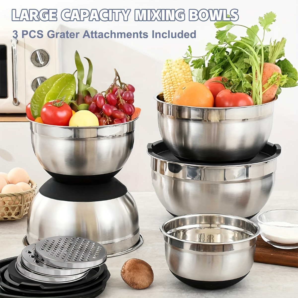 أوعية مزج بأغطية محكمة الغلق ، - مراجعة Stand Mixer Bowl وسعره