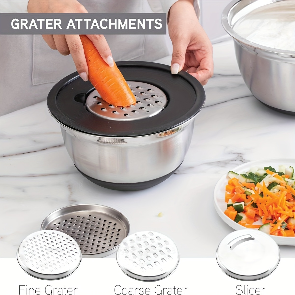 أوعية مزج بأغطية محكمة الغلق ، - مراجعة Stand Mixer Bowl وسعره