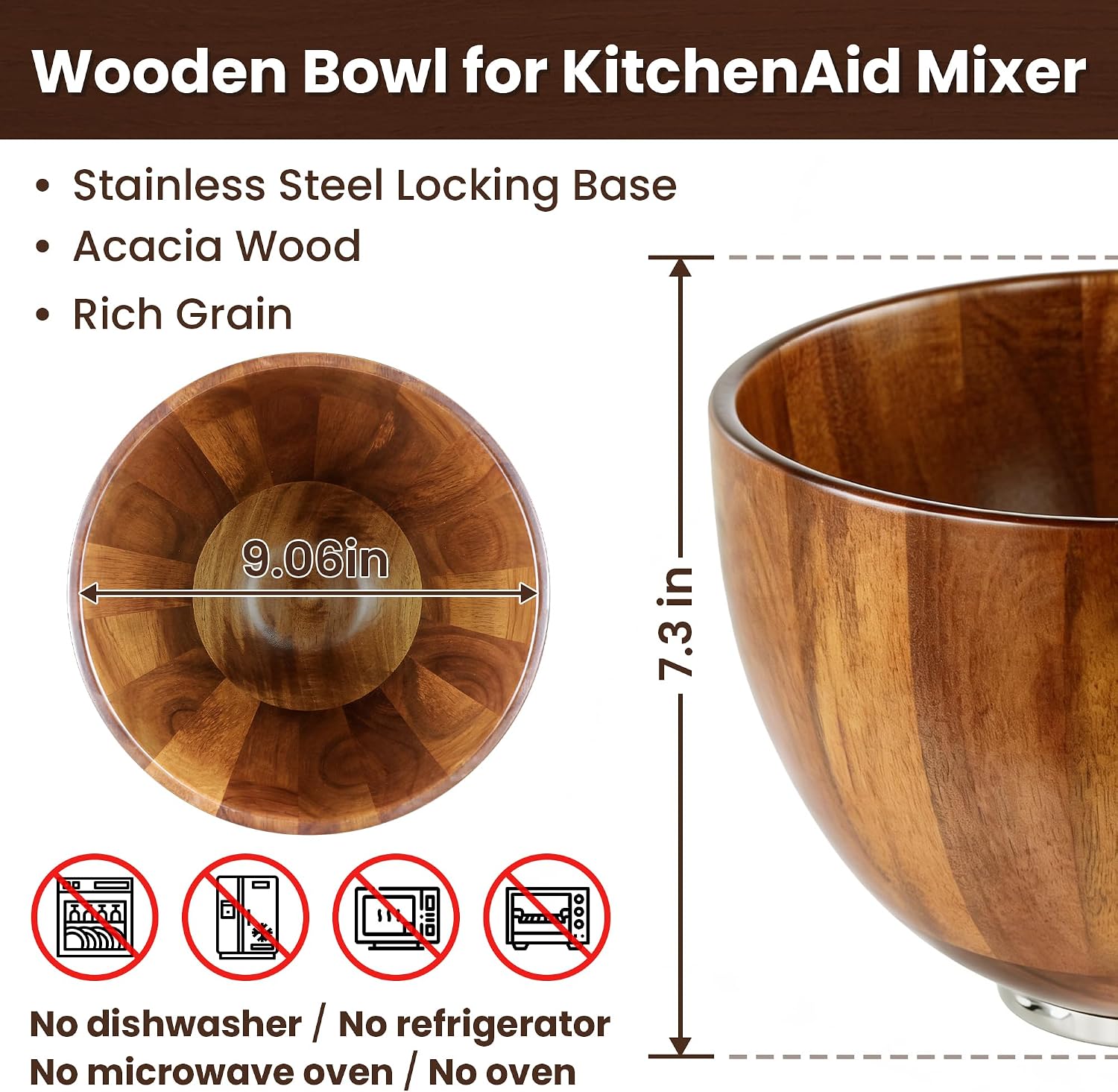 وعاء خلط خشبي من كيتوآرت بسعة  - مراجعة Stand Mixer Bowl وسعره