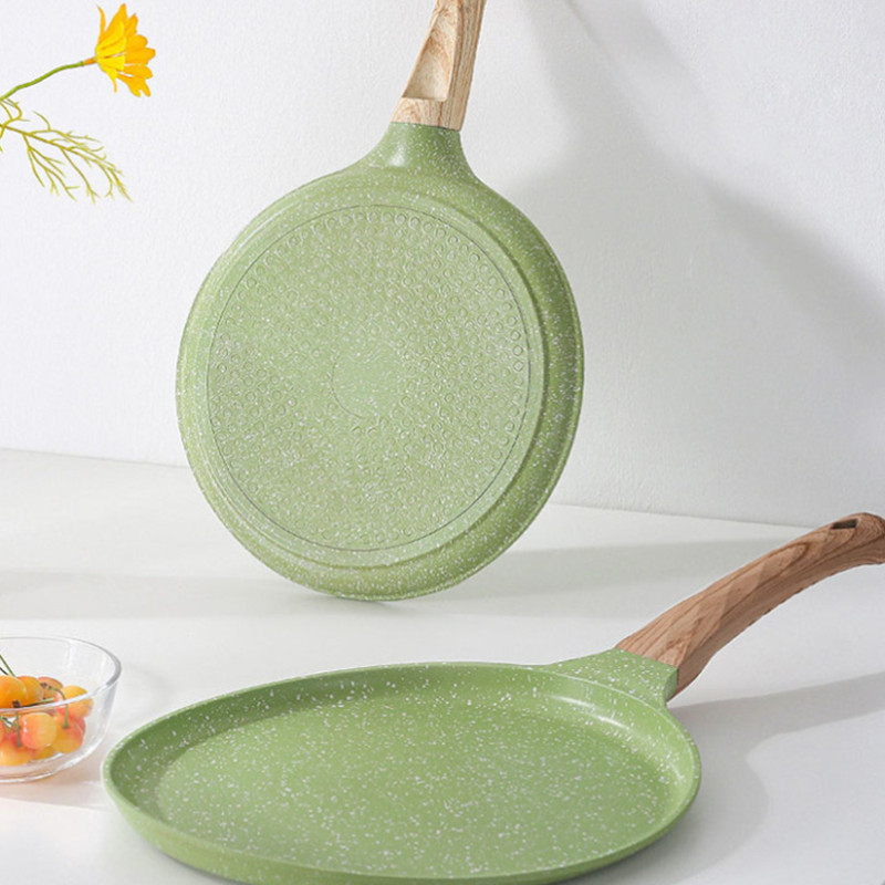 مقلاة غير لاصقة بمقبض خشبي ، م - مراجعة Crepe Maker Non Stick وسعره