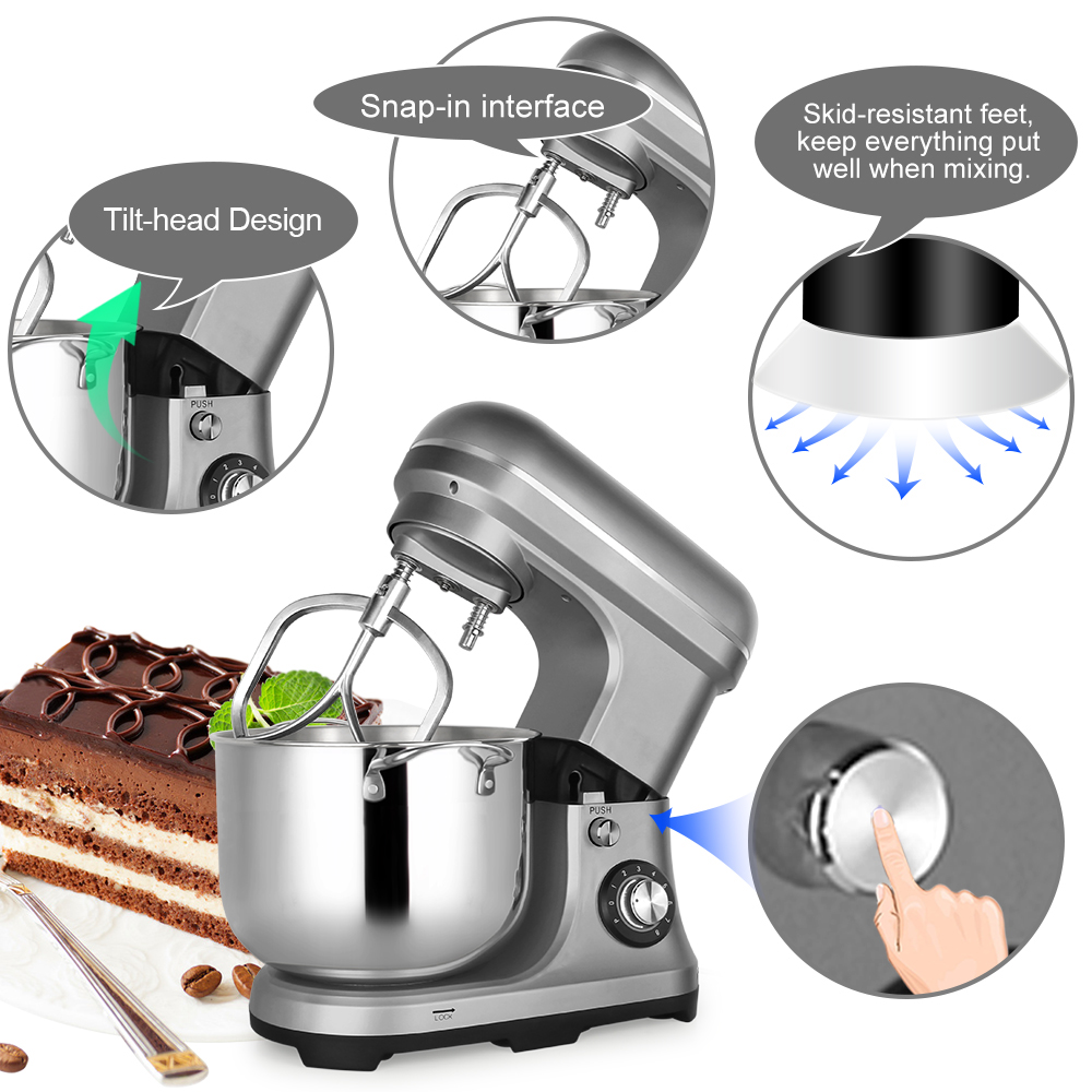 خلاط طعام كهربائي عالي السعة 1 - مراجعة Stand Mixer Bowl وسعره