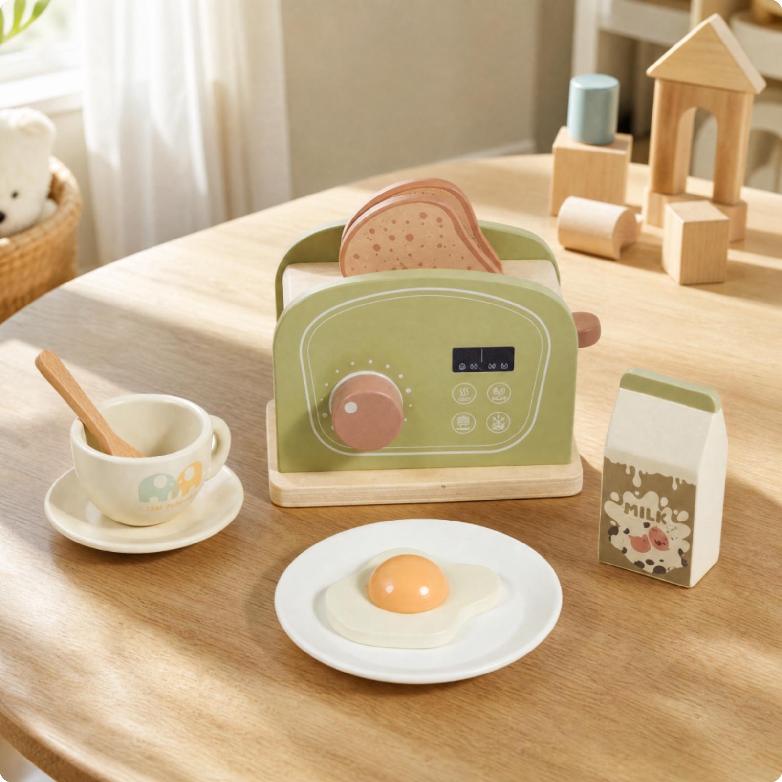 مجموعة ألعاب مطبخ خشبية للأطفا - مراجعة Kitchen Appliances Green وسعره
