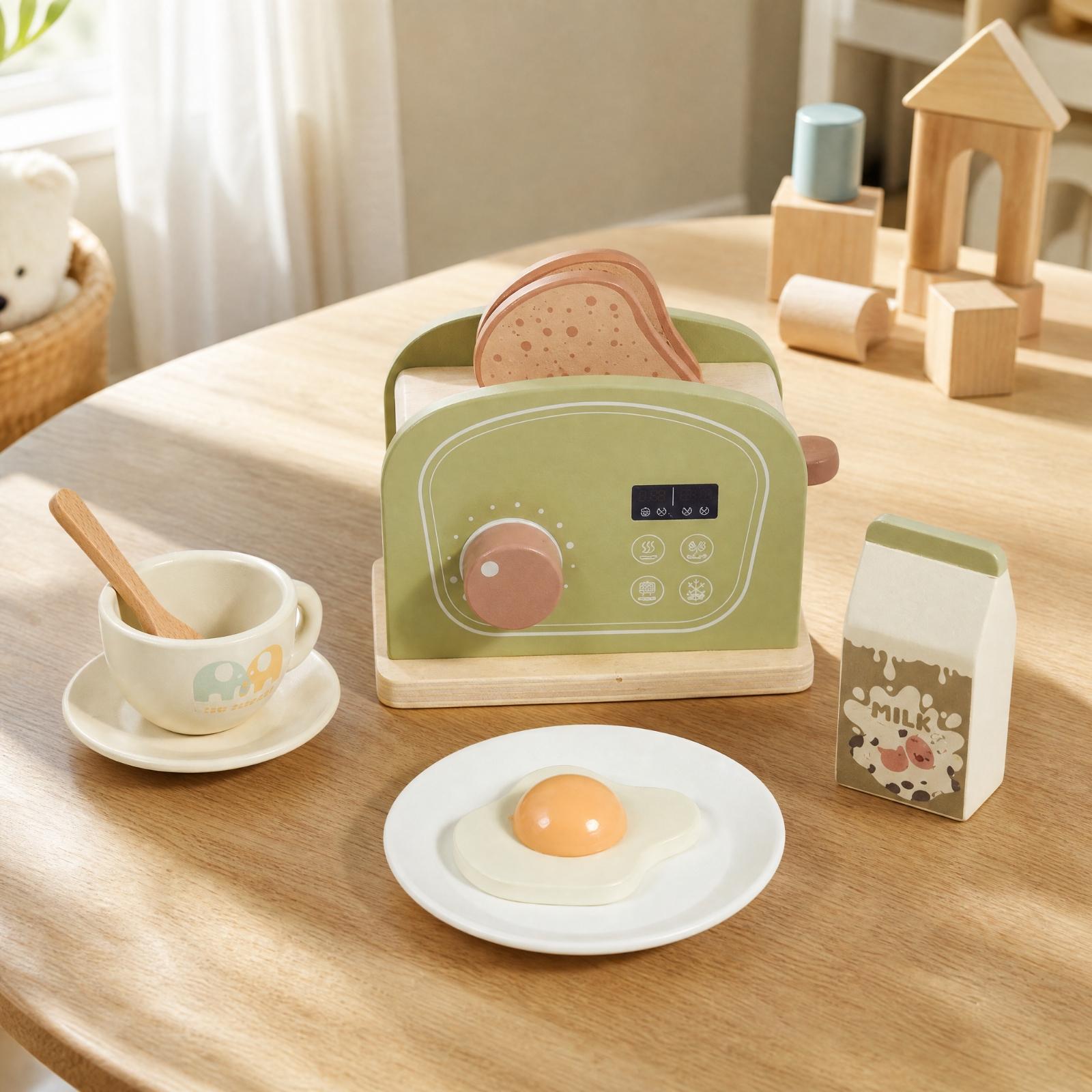 مجموعة ألعاب مطبخ خشبية للأطفا - مراجعة Kitchen Appliances Green وسعره