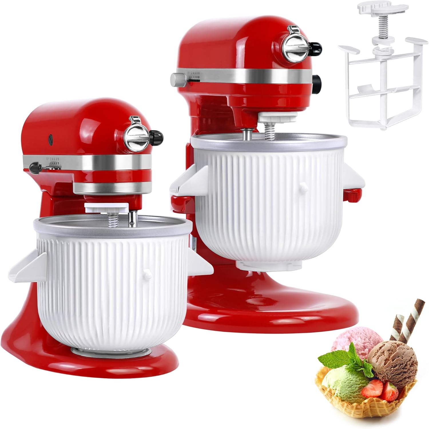 مرفق صانع الآيس كريم لخلاطات ح - مراجعة Stand Mixer Bowl وسعره